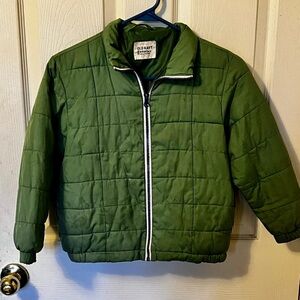 EUC old navy Boys quilted jacket size Small 6-7 Bright Green Spring Light